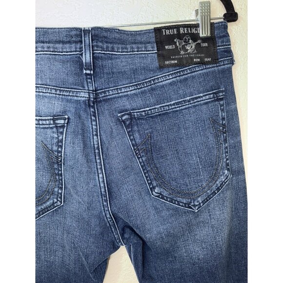 True Religion Rocco Jeans Men's W32x34 Relaxed Skinny Dark Wash Denim 1D - Picture 5 of 8